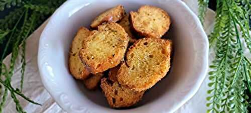 Croûtons en rondelles au four