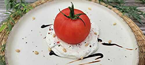 Tomate farcie à la ricotta façon stracciatella