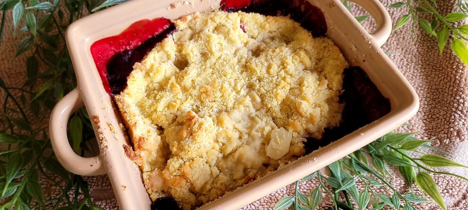 Crumble au cassis 