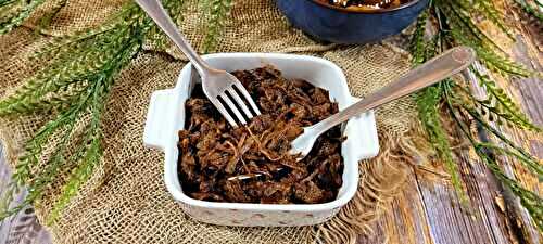 Effiloché de boeuf sauce barbecue