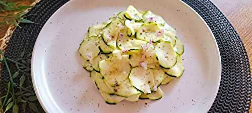 Salade de courgette en rondelles