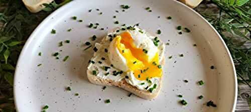 Tartine à l’œuf vapeur coulant (méthode passoire)