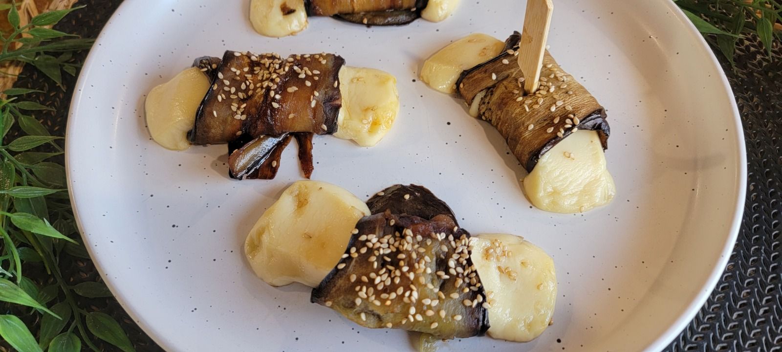 Brochettes d’aubergines façon yakitori