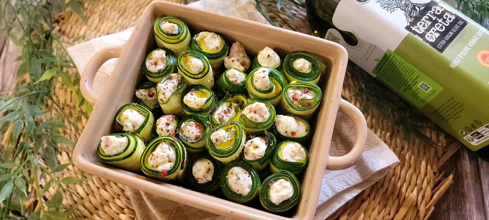 Petits farcis de courgette à la ricotta et aux noix