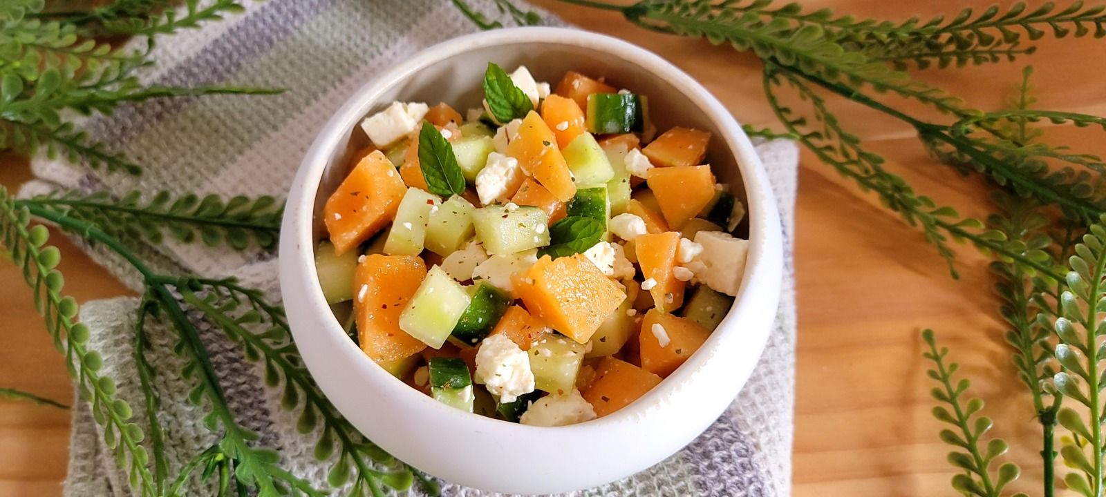 Salade de melon, concombre & feta