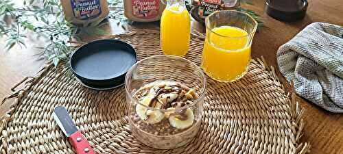 Overnight Porridge & Beurre de Cacahuète chocolat 