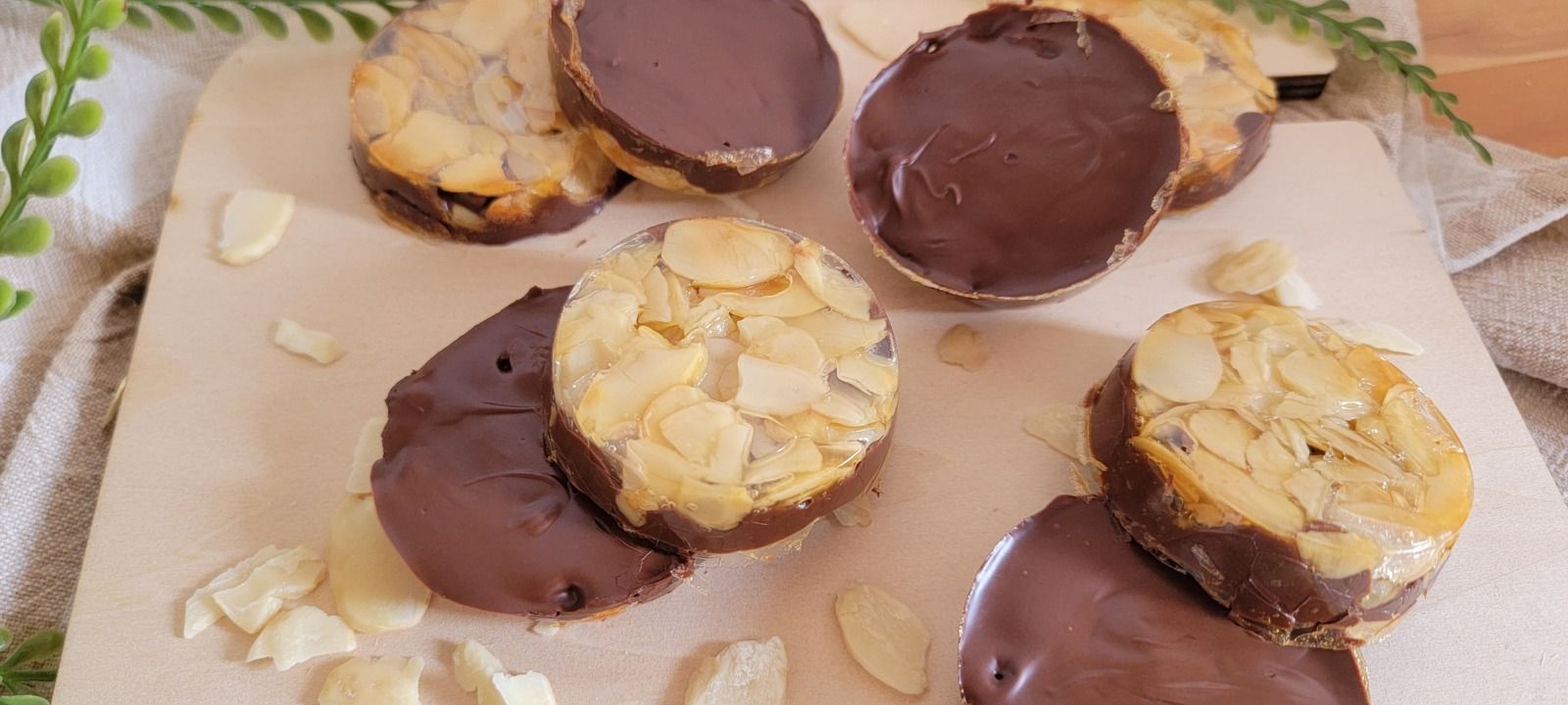 Palets croquants amandes chocolat
