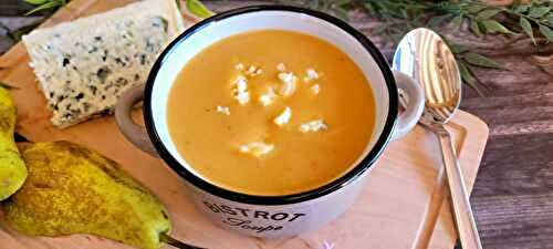 Velouté de patates douces aux poires et au bleu d’Auvergne au Thermomix