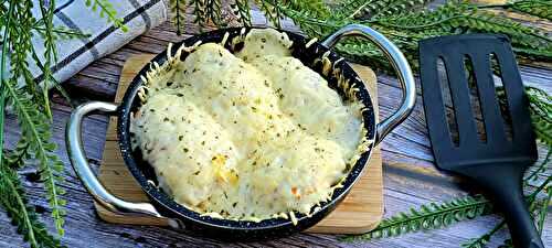 Roulés de poulet farcis aux légumes gratinés