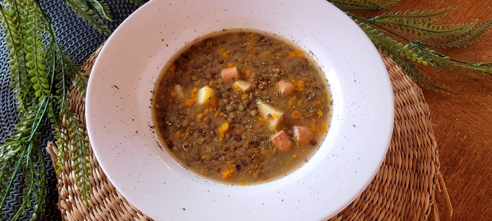 Soupe de lentilles vertes