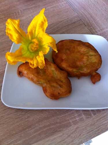 Beignets de fleurs de courgettes