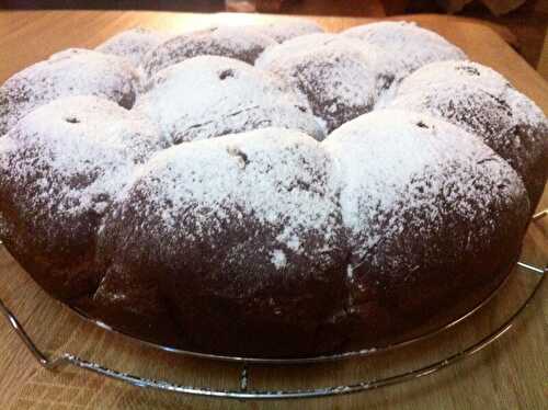 ❤️Brioche butchy chocolat noir et son cœur chocolat blanc❤️