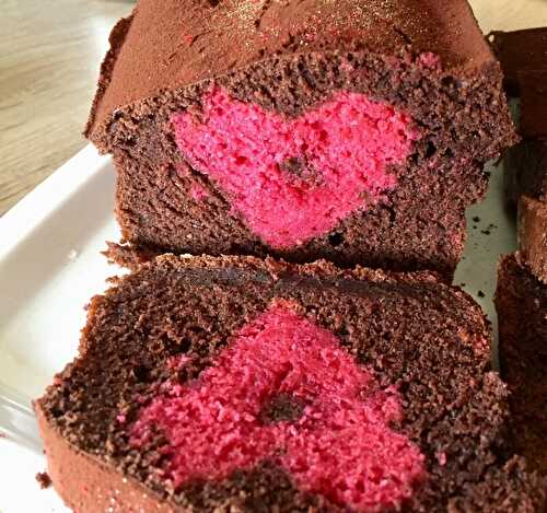 Cake de la St Valentin Chocolat, Framboises