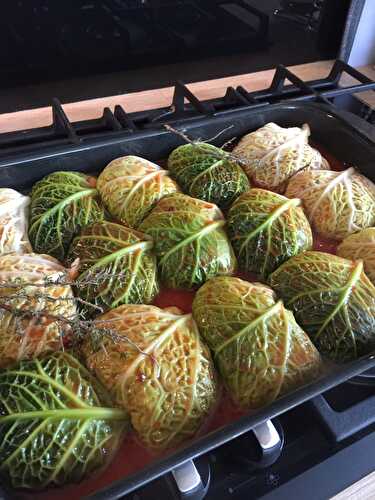 Choux farcis au four