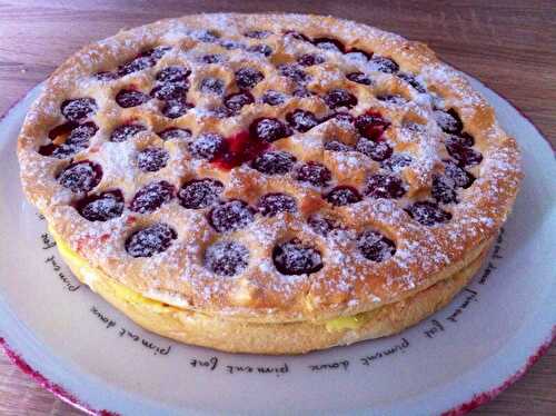 Gâteau lorrain à la framboise et crème pâtissière