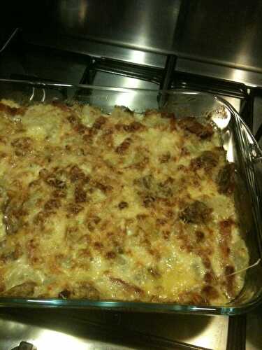 GRATIN DE CHRISTOPHINES OU CHAYOTTES AUX LARDONS