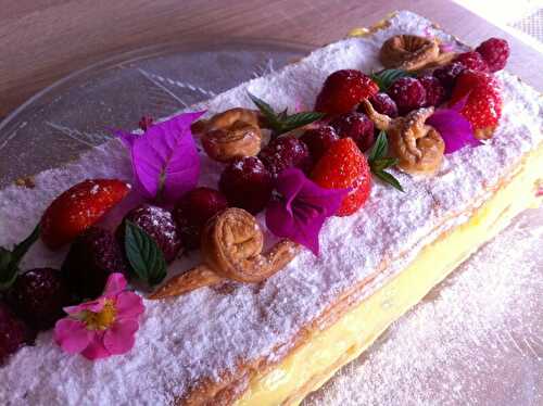 Millefeuille fraises et framboises