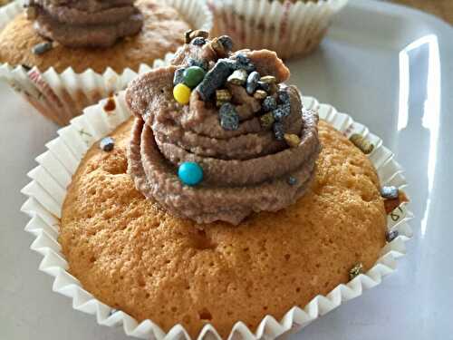 Muffins à la ganache au chocolat au lait