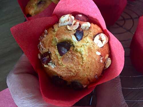 Muffins , Chocolat, Noisettes