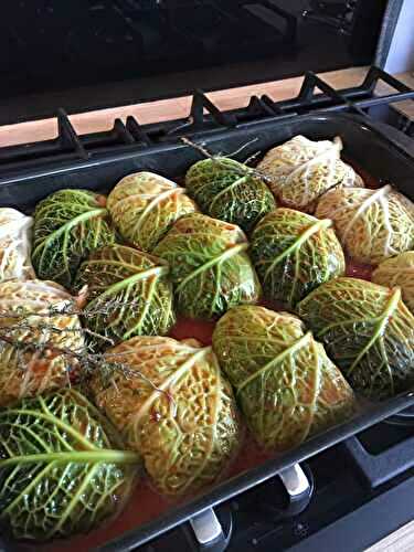 Choux farcis au four 