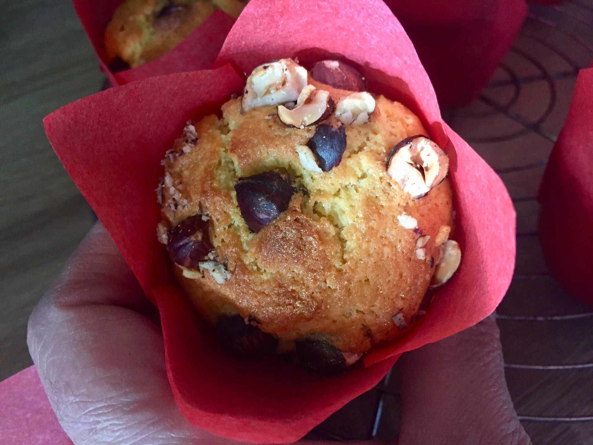 Muffins  , Chocolat, Noisettes  