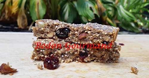 Barres tendres quinoa, bananes et amandes