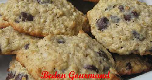 Biscuits aux bananes, gruau et chocolat