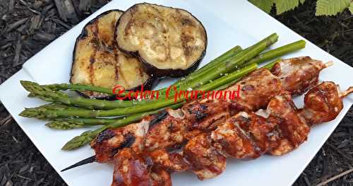 Brochettes de poulet barbecue