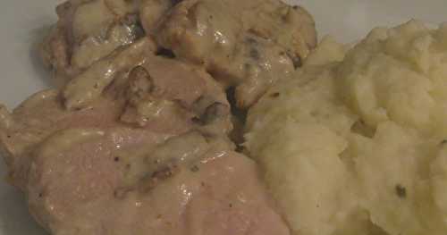 Filets de porc, sauce aux champignons