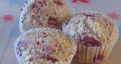 Muffins aux framboises et au lait de poule