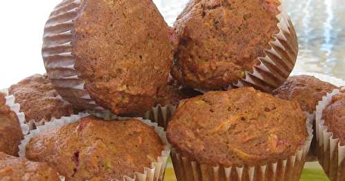 Muffins aux pommes et aux canneberges