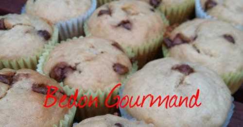 Muffins bananes et chocolat