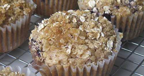 Muffins blé, avoine et bleuets
