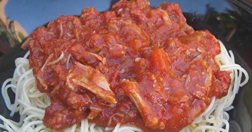 Sauce à spaghetti aux côtes levées