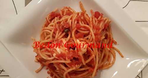 Spaghettis au thon et aux câpres