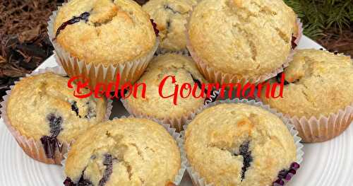 Muffins aux bananes, aux bleuets et aux amandes