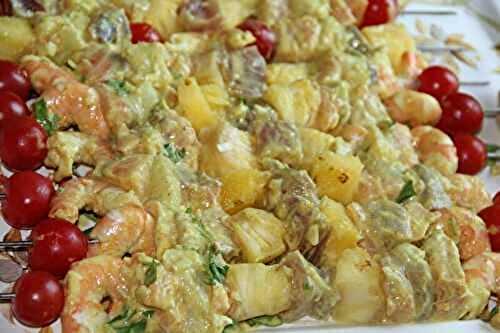 BROCHETTES OCEANES A LA PLANCHA