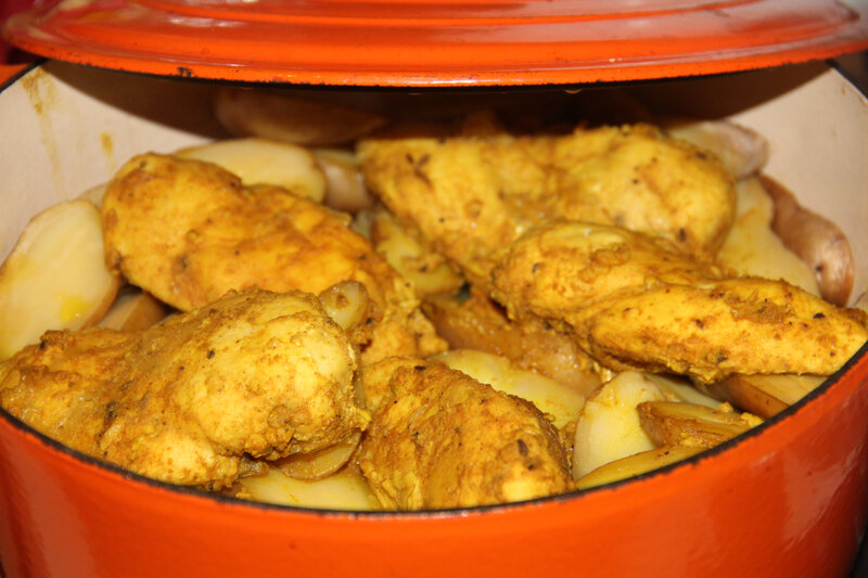 COCOTTE BOULANGERE A LA CHOUCROUTE ET AU POULET