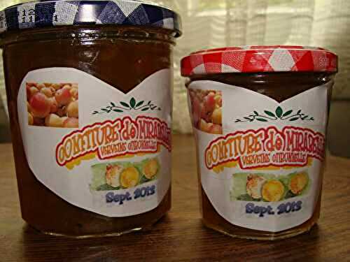 CONFITURE de MIRABELLES verveine citronnelle