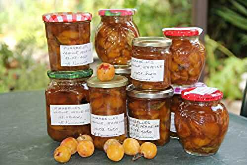 CONFITURE DE MIRABELLES, VERVEINE, VANILLE ET EAU DE VIE DE MIRABELLES