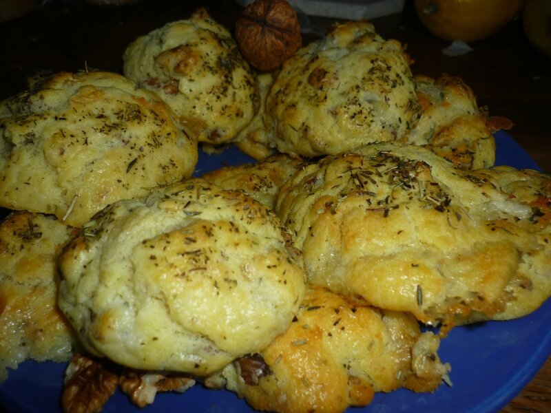 COOKIES SALES A LA NOIX ET AU GORGONZOLA