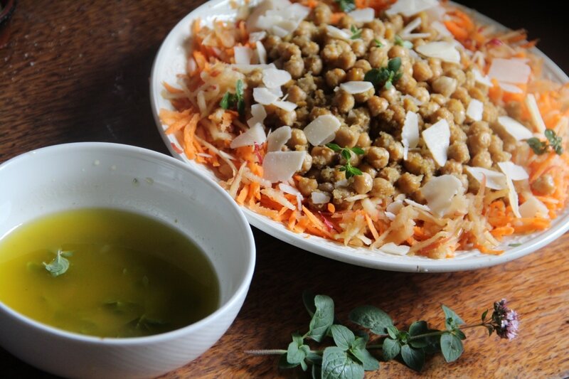 CRUDITES AUX POIS CHICHES ROTIS