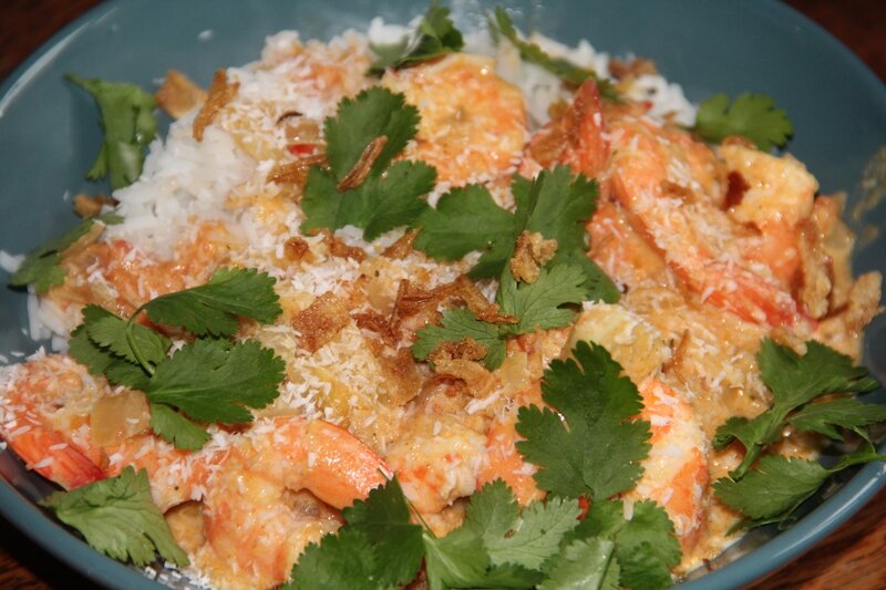 CURRY DE CREVETTES COCO ET CORIANDRE