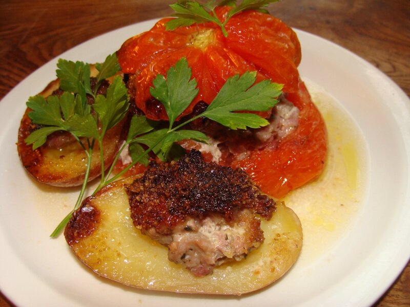 DUO TOMATES FARCIES POMMES DE TERRE