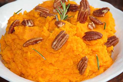 ECRASE DE POTIMARRON A L'ORANGE ET AUX NOIX DE PECAN