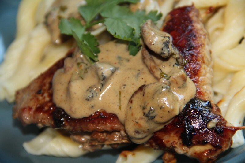 ESCALOPES DE VEAU FARCIES AUX CHAMPIGNONS