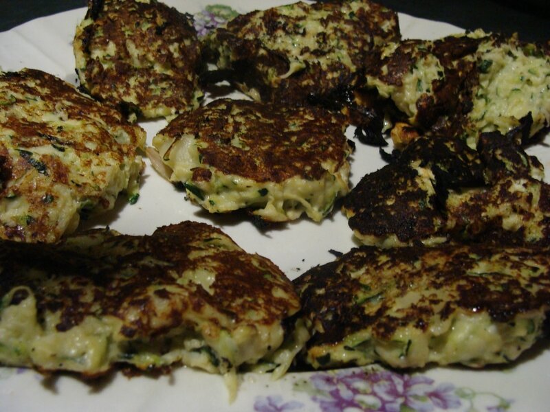 GALETTES DE COURGETTES AU FROMAGE FRAIS