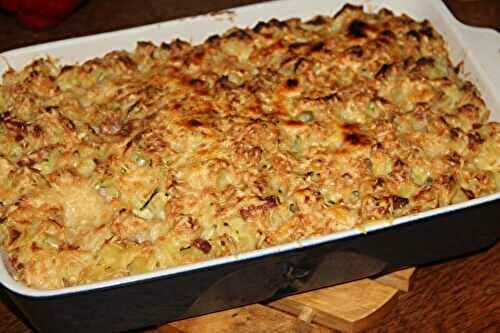 GRATIN DE PATES CREMEUX A LA COURGETTE