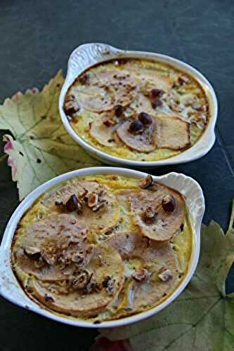 GRATINS DE POMMES ET POIRES AU CALVADOS