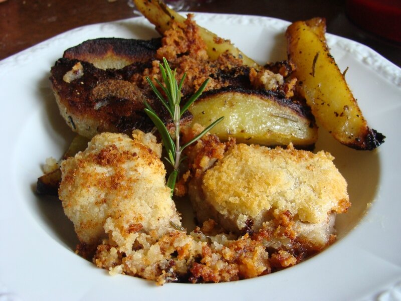 GRENADINS DE VEAU, CRUMBLE DE PARMESAN